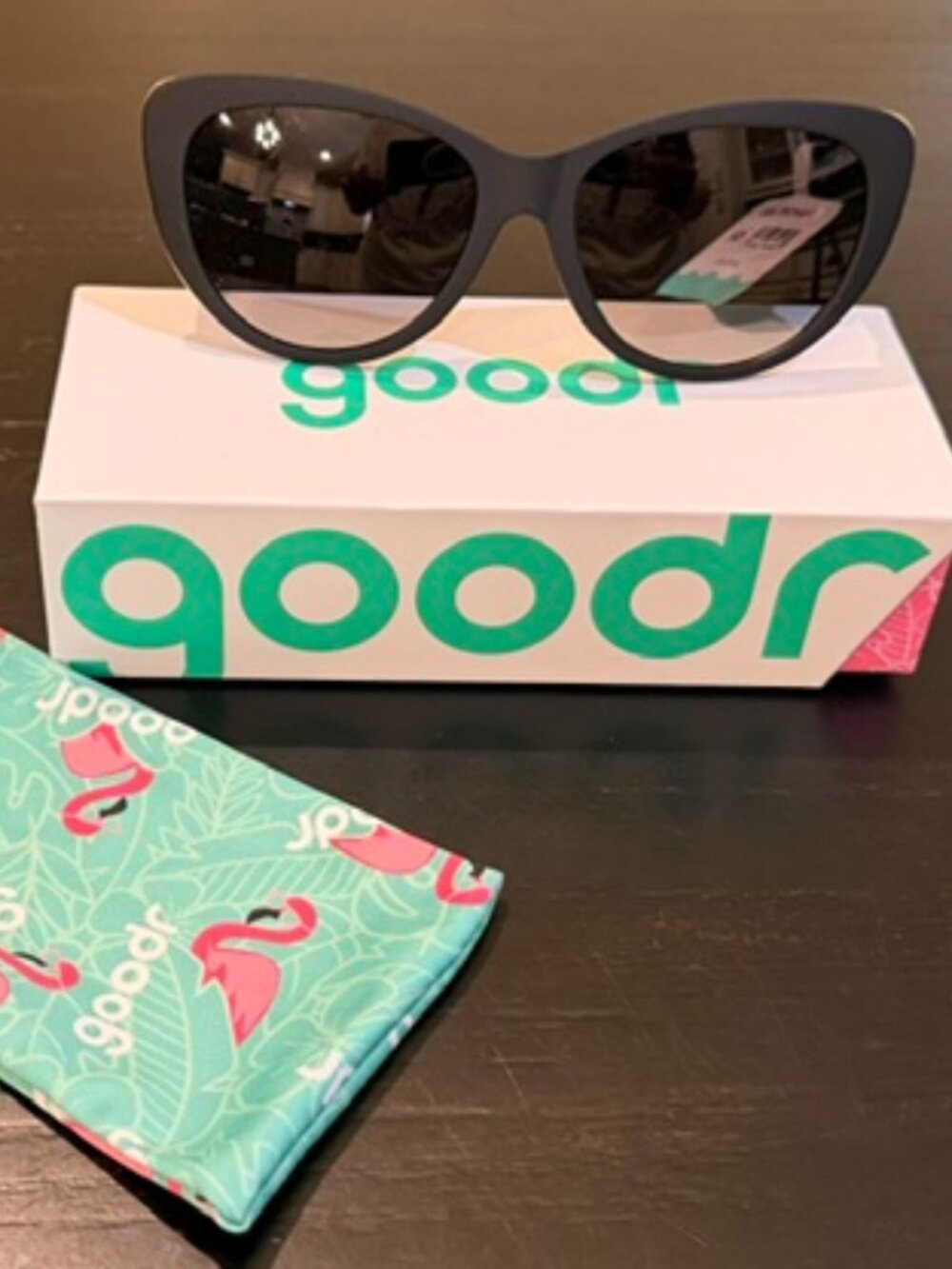 Goodr Glam G “It’s Noir, Darling” Sunglasses Polarized Running Active No Slip